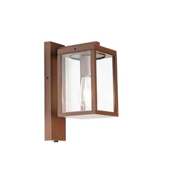 Buiten wandlantaarn roestbruin IP44 met schemersensor -, Verzenden, Nieuw, Aluminium