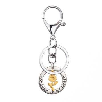 1 x Sleutelhanger metaal c.a. 89mm lang Forever in my heart, Ophalen of Verzenden, Nieuw, Bedel