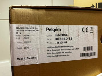 Pelgrim IKR6084 inductiekookplaat met afzuiging – nieuw in d, Nieuw, Energieklasse A of zuiniger, Inbouw, Inductie