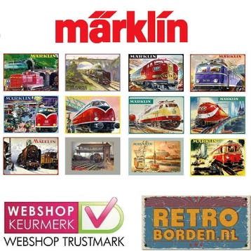 Cafe Pub Bord / Wandbord - MARKLIN trein - super kwaliteit, Hobby en Vrije tijd, Locomotief, Gelijkstroom of Wisselstroom, Analoog
