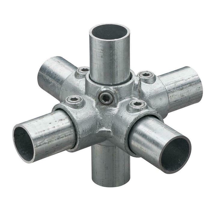 Buiskoppeling 4-weg kruisstuk Ø 60,3 mm Zink, Doe-het-zelf en Verbouw, IJzerwaren en Bevestigingsmiddelen, Nieuw, Verzenden