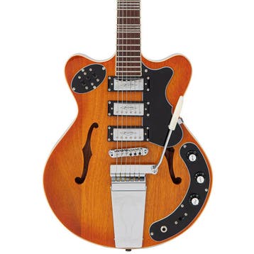 Vintage REVO VRH300 Amber Burst, Ophalen of Verzenden, Nieuw, Semi-solid body, Overige merken