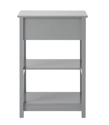 Bijzettafel met Lade en 2 Planken – MDF Nachtkastje Modern, Huis en Inrichting, Tafels | Sidetables, Verzenden, Nieuw