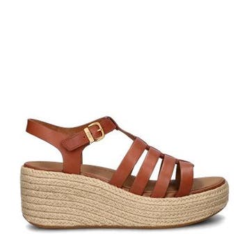 Fitflop Platform sleehak voor dames in het Cognac, Kleding | Dames, Schoenen, Overige kleuren, Verzenden, Nieuw, Sandalen of Muiltjes