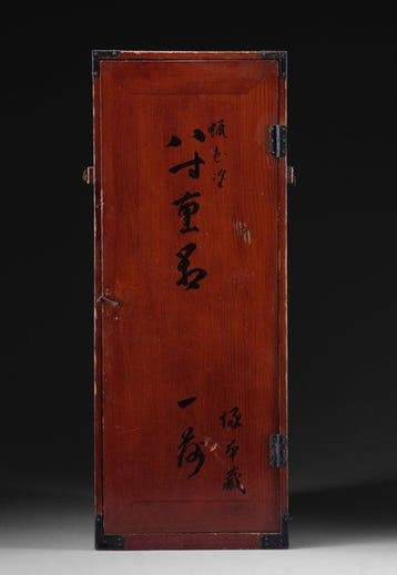 stapelbare voedselcontainer - gelakt hout - Japan - Meiji
