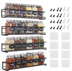 4x RVS Wandkruidenrek Zwart – Keuken Organizer Set, Verzenden, Nieuw