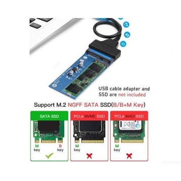 M2 SSD NGFF Naar Sata Adapter 6Gbps, Verzenden, Nieuw