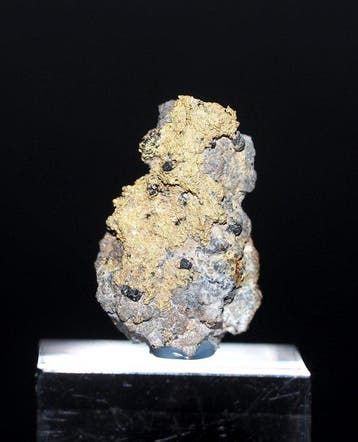 Goud Kristallen op matrix - Hoogte: 2.1 cm - Breedte: 2.3