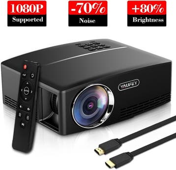 Mini LED Projector | Compact 2000 Lumen | Retourdeal 41%, Audio, Tv en Foto, Beamers, LED, Ophalen of Verzenden, Zo goed als nieuw