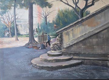 Joan Vila Arimany (1944) - Los pintores del parque