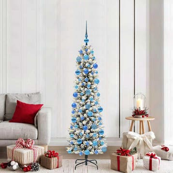 vidaXL Kunstkerstboom Wit 180 cm PVC en Metaal en Plastic, Verzenden, Nieuw