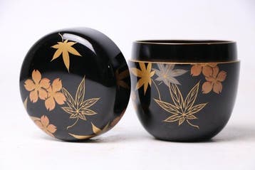 Theekistje / doosje - Lak (Urushi), Hout - Esdoorn &
