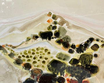 Frédéric Menguy (1927 - 2007) - Paysage de Montagne Coloré, Antiek en Kunst