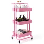 LIVSK Metalen Trolley met 3 Niveaus - 60 kg Draagvermogen -, Verzenden, Nieuw