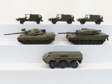 4MFOR H0 - Modeltreinlandschap (6) - 2 Tanks, 1 pantser, Nieuw