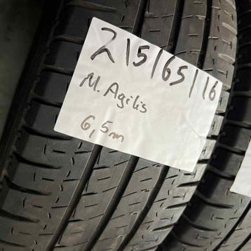 2 x Michelin Agilis 215-65-16 C Zomerbanden 6,5mm, 16 inch, Ophalen of Verzenden, Band(en), Zomerbanden