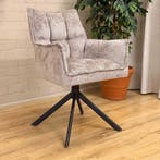 Jubileumdeal! Eetkamerstoel Dynasty | 3 kleuren, Huis en Inrichting, Stoelen, Overige kleuren, Stof, Ophalen of Verzenden, Vijf, Zes of meer stoelen