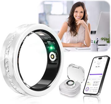 Smart Ring Dames | Goud Diamant | Retourdeal 69% Korting, Geel, Ophalen of Verzenden, Zo goed als nieuw, Waterdicht