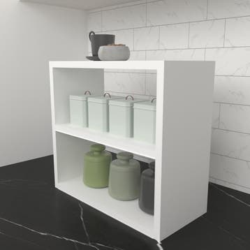 [en.casa] Keukenkast organizer 40x43,5x20 cm wit, Verzenden, Nieuw