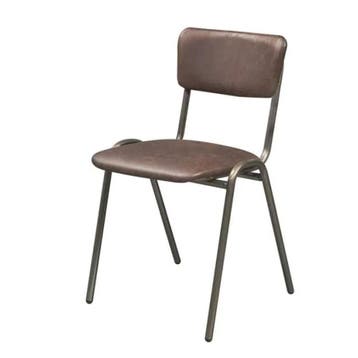 Stoel vintage rug en zitting volledig gestoffeerd, Ophalen of Verzenden