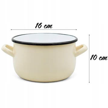 Emaille Kookpan 2 Liter – Pan 16 cm – Inductie & Alle, Huis en Inrichting, Keuken | Potten en Pannen, Ophalen of Verzenden, Nieuw