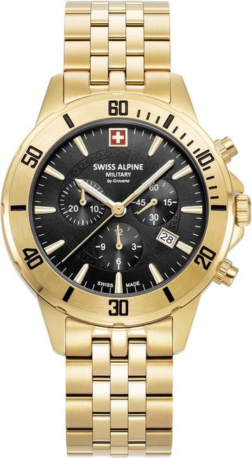 Swiss Alpine Military 7024.9117 Cruiser chronograaf horloge, Overige merken, Staal, Verzenden, Polshorloge