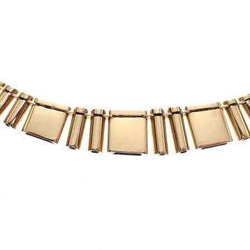 Gouden Cleopatra damescollier (Ketting), Ophalen of Verzenden, Gebruikt, Overige kleuren, Goud