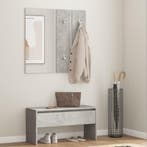 vidaXL Garderobe set bewerkt hout betongrijs, Verzenden, Nieuw