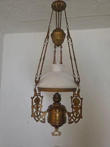 Olielamp - Messing met metalen gietstukken -