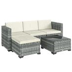 Polyrattan Tuinmeubelset 5-delig, Lounge Set Met Hoekbank Kr, Verzenden, Nieuw