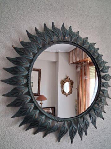 Spiegel - Glas, ijzer - Vintage zonnespiegel