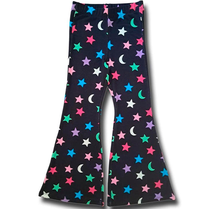 Meisjes Flared Broek Sterren, Kinderen en Baby's, Kinderkleding | Maat 134, Broek, Meisje, Nieuw