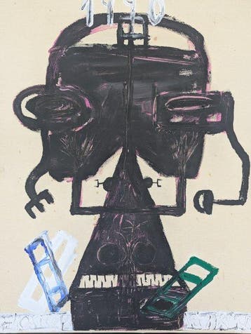 Josep Vallribera (1937) - Abstrakte Figur – Mischtechnik auf