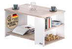 Salontafel Santa Cruz Wit Eik 90x60x50cm (Tafels, Interieur), Huis en Inrichting, Verzenden, Nieuw