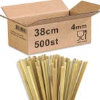 Vierkante bamboe stokjes 38cm 4mm vierkant Foodgrade  500 st, Ophalen of Verzenden, Overige typen