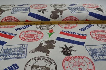 Katoen Canvas Stof digitaal Holland, Hobby en Vrije tijd, Stoffen en Lappen, Nieuw