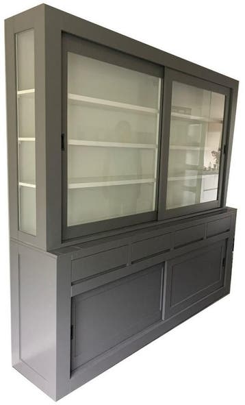 Design buffetkast grijs Petten 220cm, Ophalen of Verzenden, Nieuw