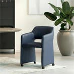 Set van 8 Leren eetkamerstoelen Icon - Toledo Marine, Huis en Inrichting, Stoelen, Ophalen of Verzenden, Nieuw, Leer