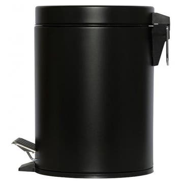 Pedaalemmer | Metaal (Zwart) | 5L | Klapdeksel |, Verzenden, Nieuw in verpakking