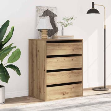 vidaXL Ladekast 60x41x76 cm bewerkt hout artisanaal, Kinderen en Baby's, Kinderkamer | Commodes en Kasten, Verzenden, Nieuw