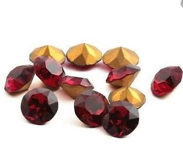 10 x Swarovski puntsteen SS24 Gold Foiled Siam 5,2mm, Ophalen of Verzenden, Nieuw, Overige typen