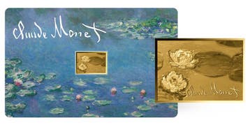 Waterlelies - Claude Monet | 24 karaat Gouden Munt Coincard, Verzenden