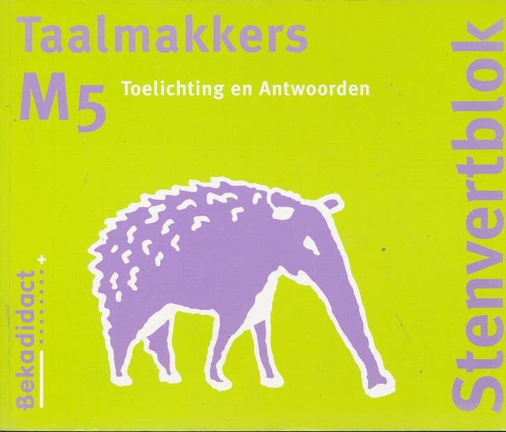 Stenvert Antwoorden Taalmakkers M5, Boeken, Schoolboeken, Verzenden