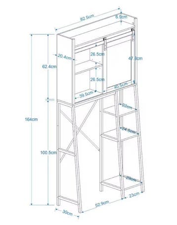 Opbergkast Boven Toilet met Schuifdeur en Planken, Verzenden, Nieuw