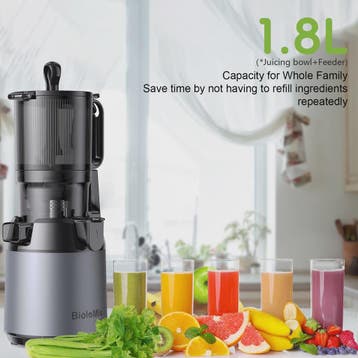 BioloMix Slow Juicer Cold Press met 130mm invoertrechter - H, Verzenden, Nieuw in verpakking
