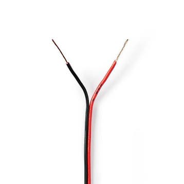 Luidsprekerkabel op rol | 100 meter (0.35 mm², Zwart), Verzenden, Nieuw