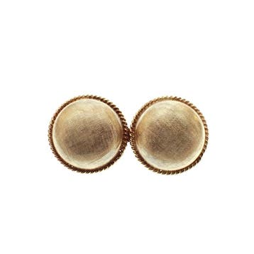 Antiek gouden broche van twee knopen, Ophalen of Verzenden, Gebruikt, Goud, Goud