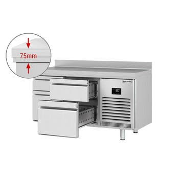 GGM Gastro | Koelwerkbank PREMIUM PLUS - 1468x600mm - met 4, Verzenden, Nieuw in verpakking, RVS Meubilair
