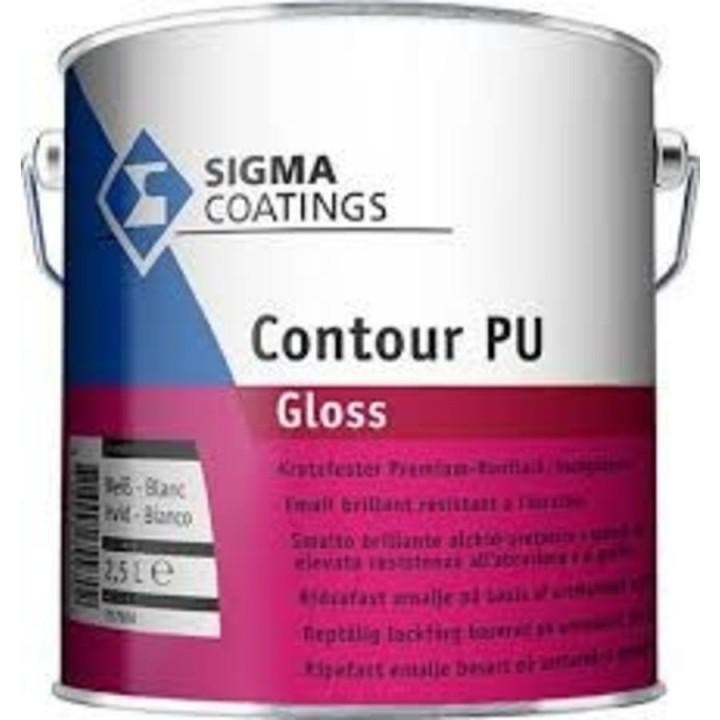 Sigma Contour PU Gloss / Sigma Hoogglans Houtlak RAL 9016 |, Doe-het-zelf en Verbouw, Verf, Beits en Lak, Lak, Wit, Nieuw, Minder dan 5 liter