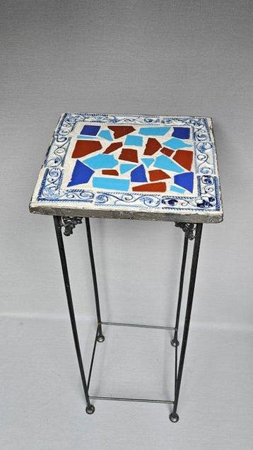 Plantentafel - Smeedijzer / Metaal, Keramiek, Cement -